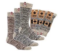 TippTexx 24 1 oder 2 Paar Unisex Canadian Socks, THERMO-Wollsocken mit zusätzlicher Garantie, 70% Schafwolle (Rot - 2 Paar, 35-38)