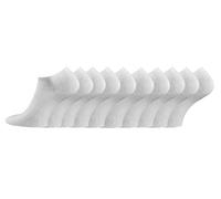 TippTexx 24 10 Paar kurze Sneakersocken im Sparpack mit Anti-Loch-Garantie, Cotton Classic, handgekettel (Weiß, 37-42)