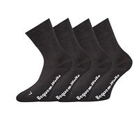 TippTexx 24 2/4 oder 6 Paar extra breite/weite Gesundheitssocken für Problemfüße mit Polstersohle, Anti-Loch-Garantie (Schwarz = 4 Paar, 43-46)