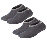 TippTexx 24 2 Paar Stiefelsocken(39/40, Grau mit Wolle - 2 Paar)