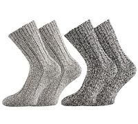 TippTexx 24 2 Paar superweiche Norweger-Socken für Damen und Herren (Grautöne, 43/46)