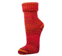 TippTexx 24 2 Paar wunderschöne, warme, kuschelige Socken mit Wolle im Skandinavien-Style mit Umschlag mit zusätzlicher Garantie (Orange-Pink, 35-38)
