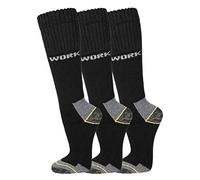 TippTexx 24 3/6/9 oder 12 Paar lange Arbeitssocken mit zusätzlicher Garantie,Ökotex100 (Schwarz/Grau 9 Paar, 39-42)