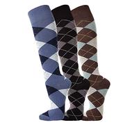 TippTexx 24 3/6 Paar unisex Reiter Socken, Reitstrümpfe in Karo Mustern plus Anti-Loch-Garantie (DE/NL/SE/PL, Numerisch, 39, 42, Regular, Regular, Jeans/Anthrazit/Ozean - 6 Paar)