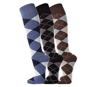 TippTexx 24 3/6 Paar unisex Reiter Socken, Reitstrümpfe in Karo Mustern plus Anti-Loch-Garantie (DE/NL/SE/PL, Numerisch, 35, 38, Regular, Regular, Jeans/Anthrazit/Ozean - 3 Paar)