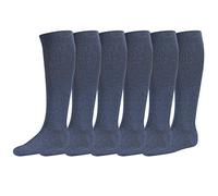 TippTexx 24 3 Paar leichte Stütz-Kompressions-Reisekniestrümpfe mit Anti-Loch-Garantie (DE/NL/SE/PL, Numerisch, 43, 46, Regular, Regular, Jeans)