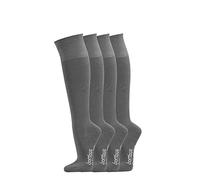 TippTexx 24 4 Paar Bambus-Kniestrümpfe ohne Gummidruck,zusätzliche Garantie (39-42, Grau)