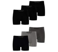 TippTexx 24 6 ABoxershorts,Pants,Retroshorts,Seamless, Nahtlos und Körperbetonend, Unterwäsche für Herren mit Anti-Loch-GARANTIE (4 x Schwarz 1 x Anthrazit 1 x Grau, L)