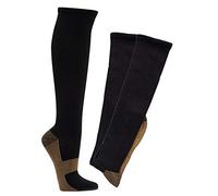 TippTexx 24 Neuheit, 2 Paar Kupfer Wellness-Kompressions-Kniestrümpfe oder Kupfer Wellness-Funktionssocken (Kupfer Kniestrümpfe, 39/42)