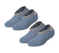 TippTexx 24 Stiefelsocken, 1 oder 2 Paar, Gummistiefelsocken mit Nässeschutz und ANTI-LOCH-GARANTIE für Damen, Herren u. Kinder (Blau/Kinder100% Baumwolle - 2 Paar, 21-22)