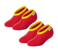 TippTexx 24 Stiefelsocken, 1 oder 2 Paar, Gummistiefelsocken mit Nässeschutz und ANTI-LOCH-GARANTIE für Damen, Herren u. Kinder (Rot/Damen-Kinder100% Baumwolle - 2 Paar, 39-40)