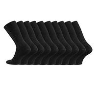 TippTexx24 10 Paar Gesundheitssocken o. Gummidruck im Abschlussrand, Diabetiker geeignet u. zusätzliche Garantie (DE/NL/SE/PL, Numerisch, 47, 50, Regular, Regular, Schwarz)