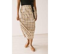 TIRALAHILACHA Halia midi skirt vichy print Gelb M