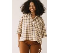 TIRALAHILACHA Hallow oversized shirt vichy Gelb M