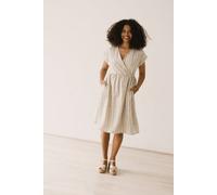 TIRALAHILACHA Hira Tencel wrap midi dress Gelb XL
