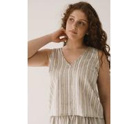 TIRALAHILACHA Holly Tencel strap top trace print Gelb XL