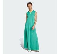 Tiro Cut 3-Streifen Soft Mesh Long Kleid Semi Court Green XS