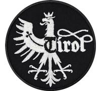 Tirol Patches Aufnäher Österreich Fanartikel Aufbügler Tyrol Patch Tirol Adler Wappen Bügelbild Austria Eagle Biker Patches zum annähen/aufbügeln 70x70mm