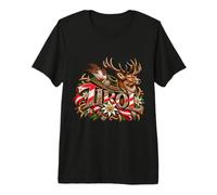 Tirol Shirt Hirsch Trachtenhut Edelweiß Tiroler Herren Damen Premium T-Shirt