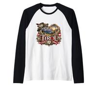 Tirol Shirt Trachtenhut Edelweiß Tiroler Alpenherz Berg Raglan