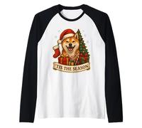 Tis The Season Shiba Inu Dog Fröhlicher Weihnachtsbaum Mama Papa Raglan