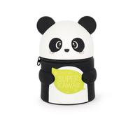 Legami - Super Kawaii Panda Federmäppchen für bis zu 100 radierbare Stifte, weiches Silikon, 13 x 19 x 13 cm