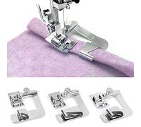 TISEKER 3 Größen breiter gerollter Saum Druckfuß Nähfuß Säume Fuß Set 1/2 Zoll, 3/4 Zoll, 2,5 cm für Brother Singer und andere Nähmaschinen mit niedrigem Schaft