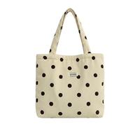 TISHITA Damen Handtasche Cord Tote Bag Shopper Mini Handtasche Cord Pouch Funktionales Cordmaterial Und Canvas Futter für Studium Beruf Alltag Reisen, Weiß