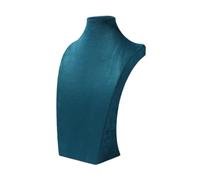 TISHITA Halskette Präsentationsständer Schmuck Display Büste Samt Schmuckständer Kettenhalter mit Holz Innenstruktur für Schaufenster Verkaufsstände Heimdekor, Grün 40cm Höhe