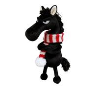 TISHITA Pferde Plüsch Schlüsselanhänger Niedliches Pferd Plüschtier Anhänger Tasche Kettenanhänger Kreatives Design Aus Weichem Plüsch für Kinder Geburtstag T, Schwarz