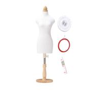 TISHITA Stabil Damenbüste | Höhenverstellbar, schneiderpuppe mit ständer, steckbar, drapierpuppe, für modeschule, hobbyschneider, modestudenten, F