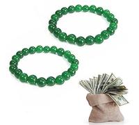 TiSkying Feng Shui Glücksbringer-Armband, Glücksbringer, Grün, Glücksbringer, Reichtum, Geld, Armband Glück