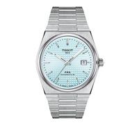 TISSOT -PRX Powermatic 80 Herrenuhr Silber Hellblau Automatik Saphirglas Datum 40mm- T137.407.11.351.00