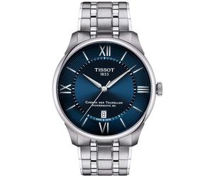 TISSOT -Chemin Des Tourelles Herrenuhr Silber Blau Automatik Saphirglas 42mm- T139.407.11.048.00