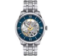 TISSOT -Chemin Des Tourelles Squelette Herrenuhr Silber Blau Automatik Saphirglas 39mm- T139.836.11.048.00