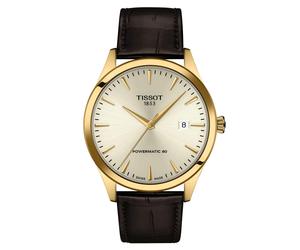 TISSOT -Classic Dream Herrenuhr Braun Elfenbein Datum Saphirglas Automatik 40mm- T158.407.36.261.00