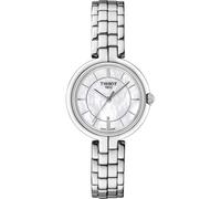 Damenuhr Tissot Flamingo mit perlmuttfarbenem Zifferblatt und Edelstahlarmband T094.210.11.111.00