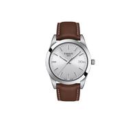 Tissot Gentleman Herrenuhr silber braun T127.410.16.031.00