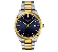 Tissot Herren Armbanduhr T150.410.22.041.00 PR 100 40mm Edelstahl bicolor mit dunkelblauem Zifferblatt