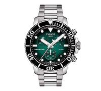 Tissot Men's Chronograph Seastar 1000 Watch Green Background Steel T120.417.11.091.01