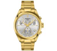 TISSOT -PR 100 Chronograph Herrenuhr Gold Silber Quarz Saphirglas 40mm- T150.417.33.031.00
