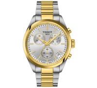 TISSOT -PR 100 Chronograph Herrenuhr Silber Gold Quarz Saphirglas 40mm- T150.417.22.031.00