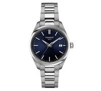 TISSOT -PR 100 Damenuhr Silber Blau Quarz Datum Saphirglas 34mm- T150.210.11.041.00
