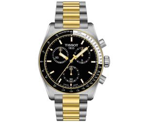 TISSOT -PR516 Chronograph Herrenuhr Bicolor Schwarz Quarz Saphirglas 40mm- T149.417.22.051.00