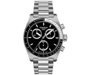 TISSOT -PR516 Chronograph Herrenuhr Silber Schwarz Quarz Saphirglas 40mm- T149.417.11.051.00