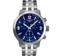 Tissot PRC 200 Chronograph Herrenuhr silber blau Edelstahl