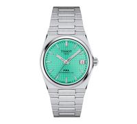 TISSOT -PRX Powermatic 80 Herren- und Damenuhr Silber Hellgrün Automatik Saphirglas 35mm- T137.207.11.091.01