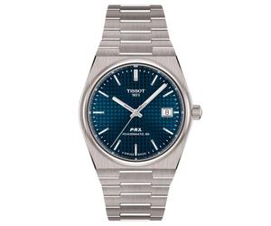 TISSOT -PRX TITAN Herrenuhr Silber Blau Datum Saphirglas Automatik 38mm- T137.807.44.041.00