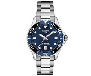 TISSOT -Seastar 1000 Damenuhr Silber Blau 36mm- T120.210.11.041.00