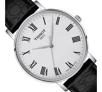 Tissot T-Classic Everytime T1434101603300 | Herrenuhr Quarz 40 mm | Lederband Schwarz | Saphirglas | Swiss Made | NEU OVP mit 2 Jahren Hersteller-Garantie